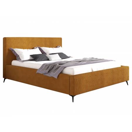 Łóżko tapicerowane z pojemnikiem 200 x 200 cm BENICI